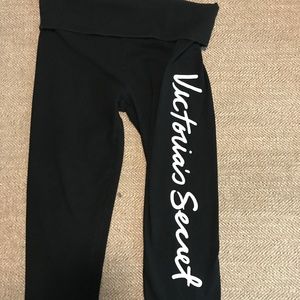 S Victoria Secret FoldOver Capri Leggings